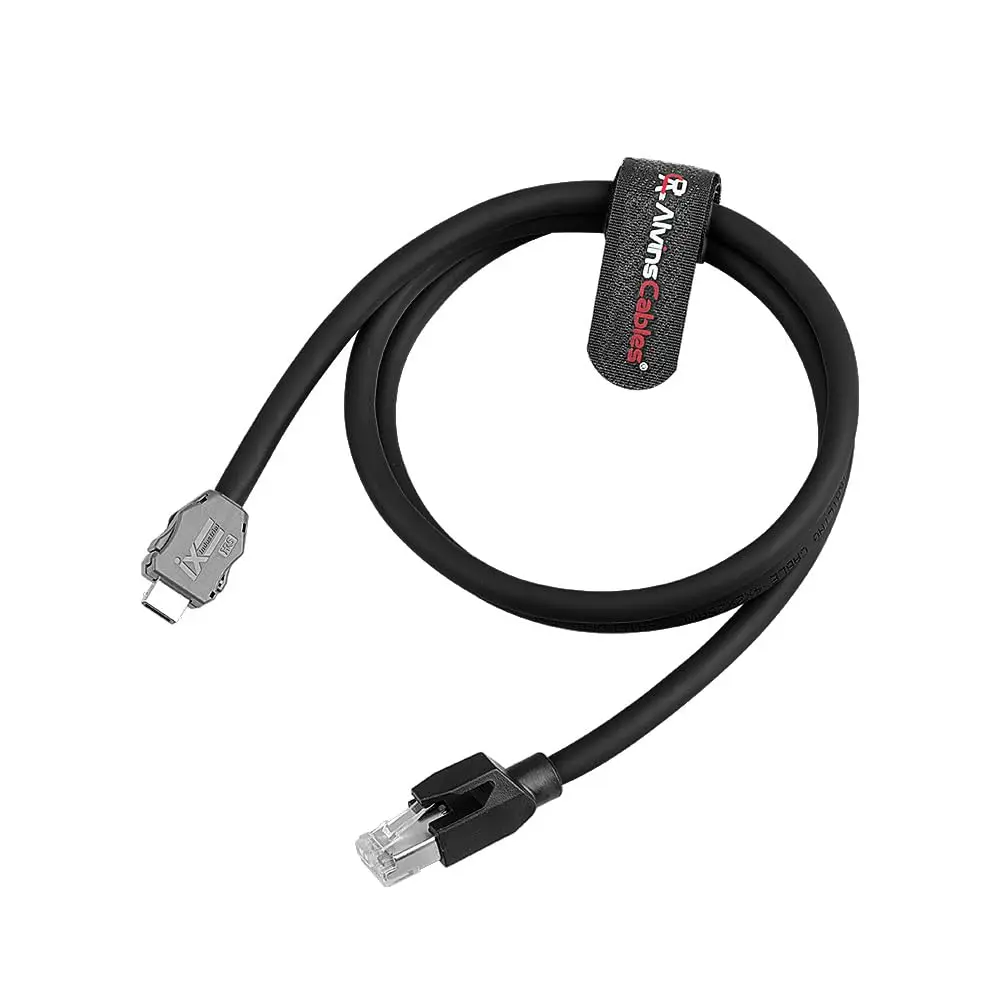 Alvin's Cables IX Industrial to RJ45 Cat6A Ethernet Cable, IX30G-A-10S-CV(7.0) A Key to RJ45 Male, High Flex Drag-Chain Cable
