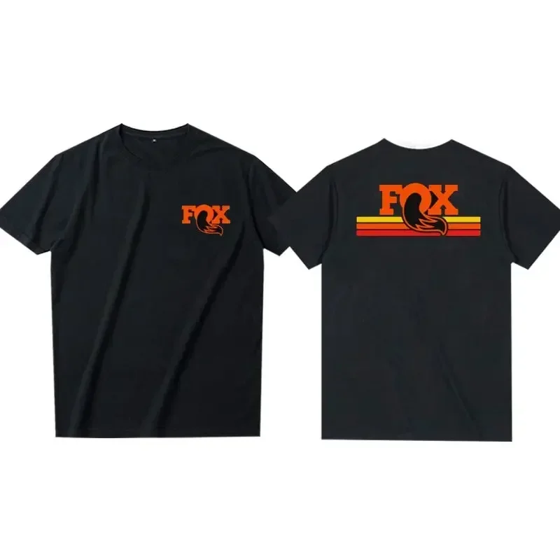 

Front Fork Team Edition Cross-country Mountain Bike T-shirt Summer Foxs Racing Cotton Short Sleeved Men's and Women's Motorcycle