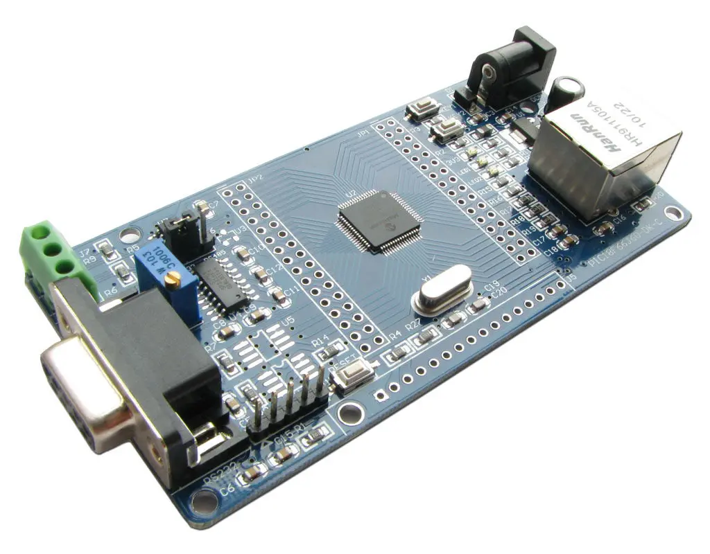PIC18F66J60 Development Board Web Server RS232 and RS485 Interfaces; Web-to-Serial Conversion Function