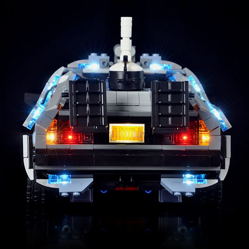 LED-Beleuchtungsset, kompatibel mit Lego 10300 Back to the Future Time Machine Rennwagenmodell (Modellsteine NICHT im Lieferumfang enthalten) – Detail 4