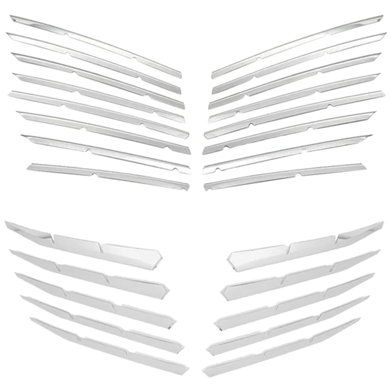 

Передний бампер автомобиля из нержавеющей стали, верхняя часть + нижняя решетка, запасные части, подходят для 3008 GT 2016-2020 5008 GT 2017-2020-A