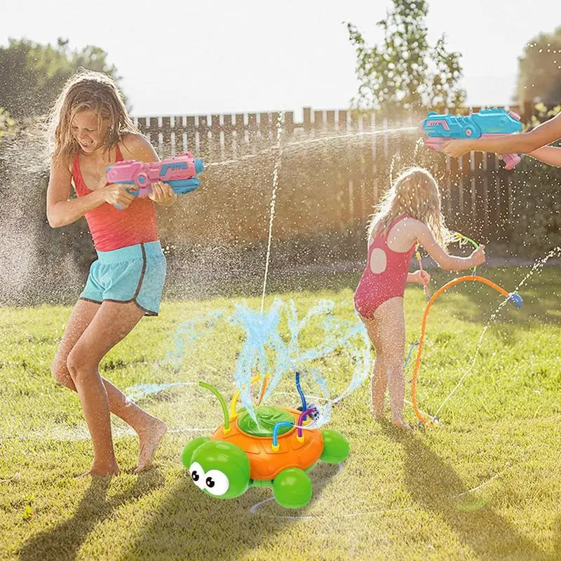 Irrigatore per bambini Raffreddamento Divertente Irrigatore da cortile Giocattoli d'acqua portatili all'aperto per ragazzi e ragazze Facile installazione Gioco estivo per saltare
