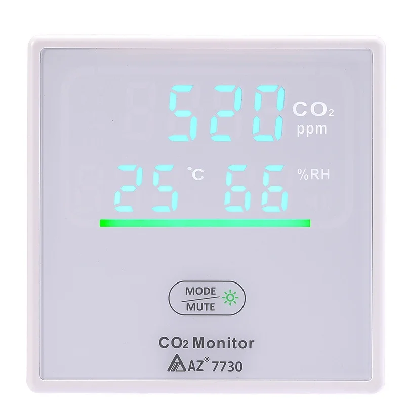 AZ7730 CO2 detector CO2 Wall mounted alarm LCD air quality monitor hyhumidity meter Temperature and humidity sensor Gas analyzer