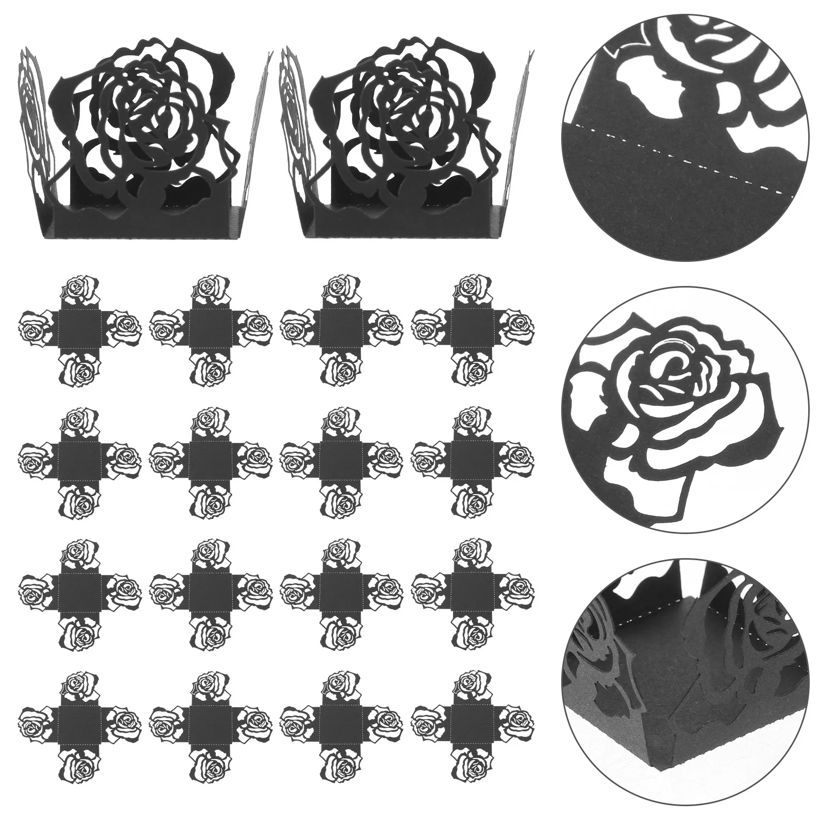 

50Pcs Chocolate Wrapping Paper Unique Shape Design Truffle Cups Candy Packaging Chocolate Paper Liners Truffle Cups