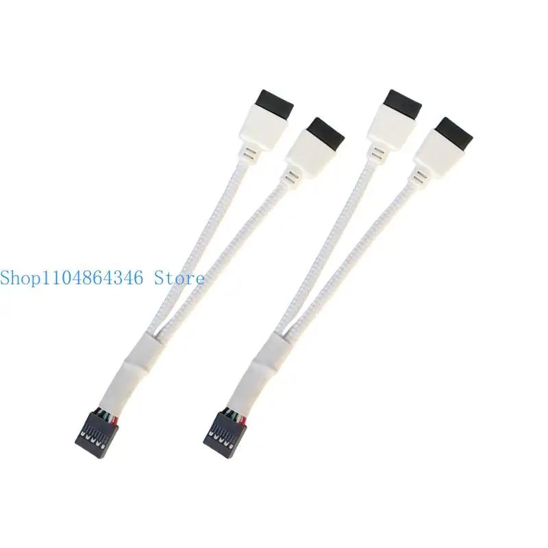 

5asd Shielded USB 9Pin Y Splitter Adapter Double Port Fast For Computer Devices
