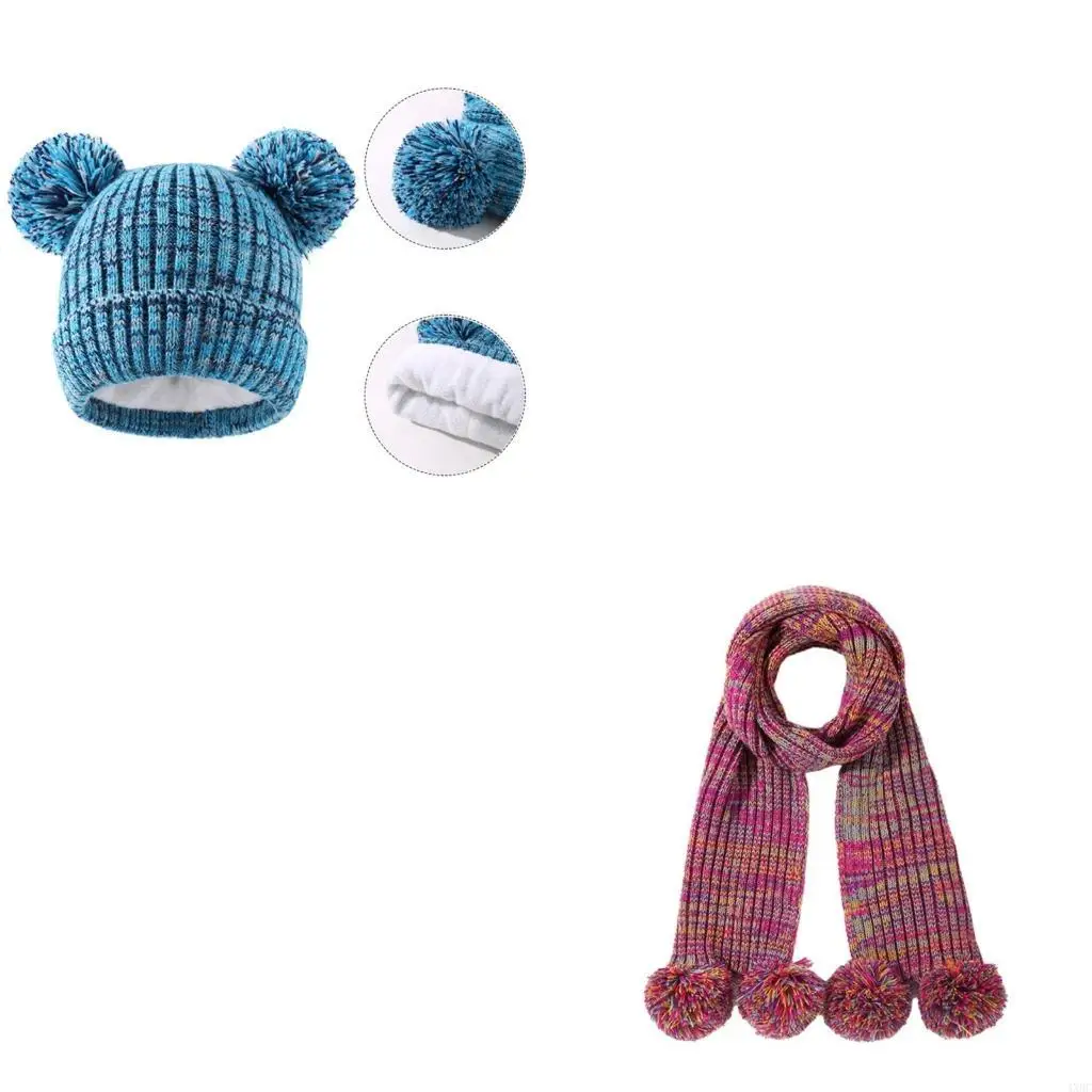 

Детские многофункциональные зимние аксессуары установили детские капоты со шарфом в возрасте от 3 до 12 4xbc