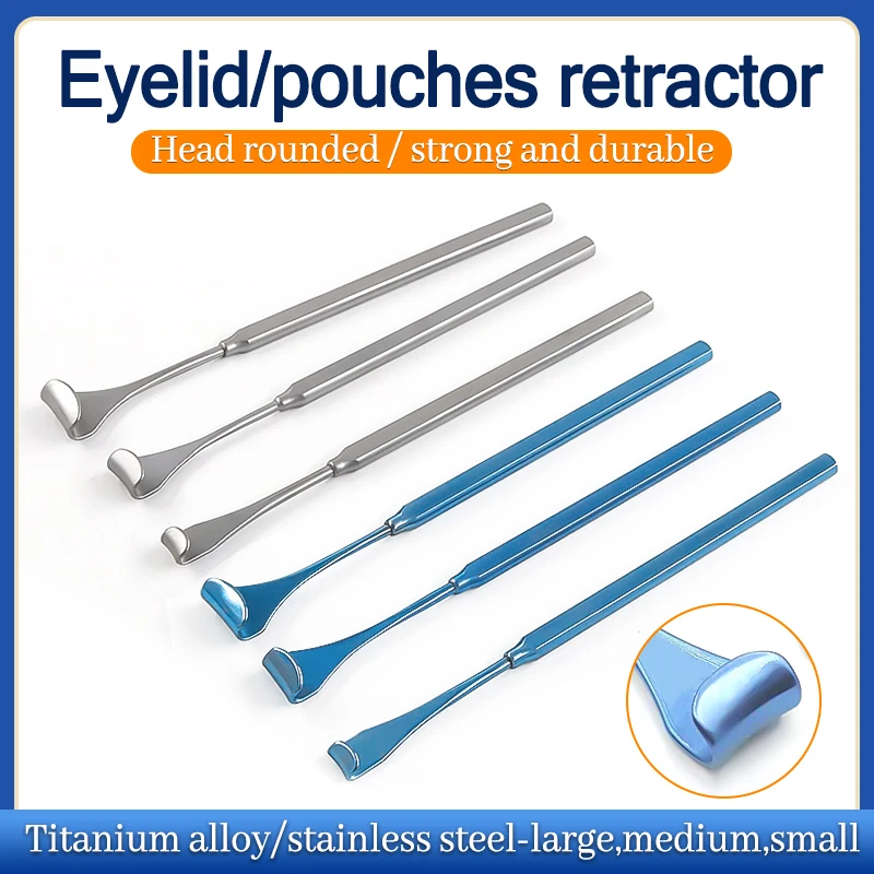 Cosmetic Titanium Eye bags Pull Hook Eyelid Hook Tool Lid Retractors Ophthalmic Instruments