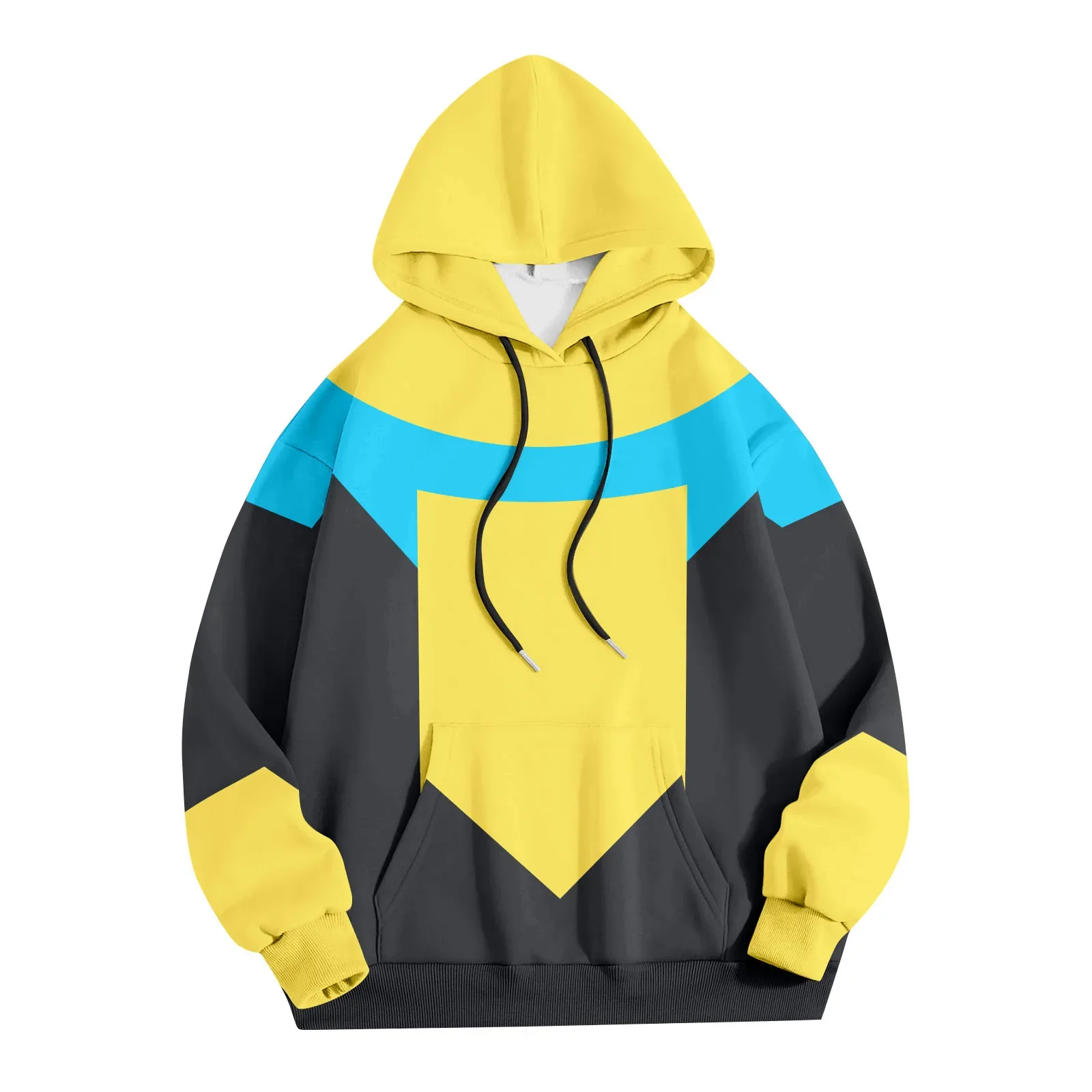 لا يقهر اللون منعت البلوزات المطبوعة للرجال الربيع مقنعين قميص طويل الأكمام مقنعين مع جيوب الرجال البلوز