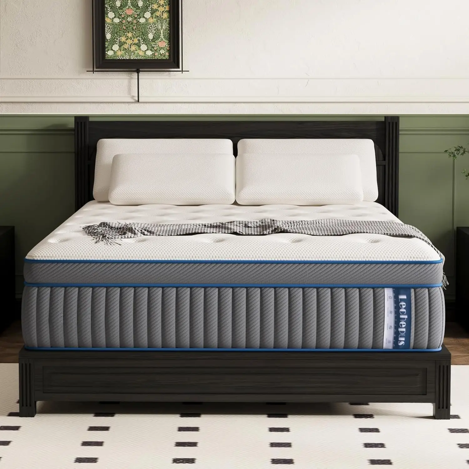 

Full Mattress,14 Inch Full Size Hybrid Mattress Medium Plush Cooling Gel Memory Foam with
