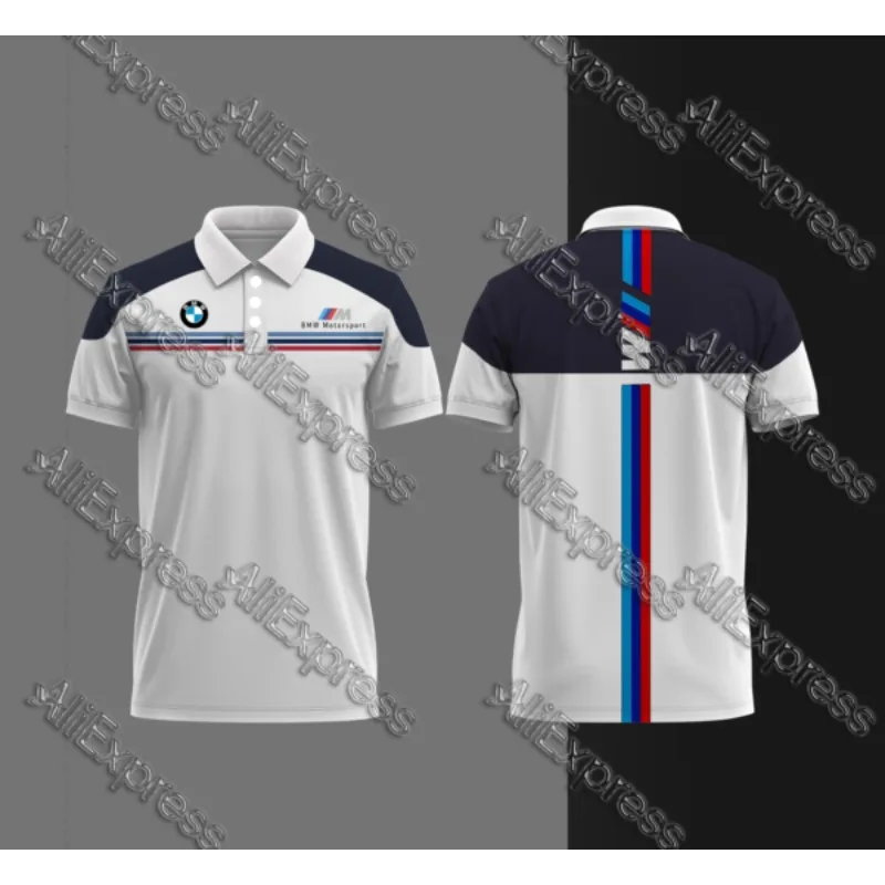 

BMW Motorsport Motorcycle Ride T-shirt Racing Team Summer Quick Drying Breathable Polo Shirt Lapel Buttons for Auto Motorrad