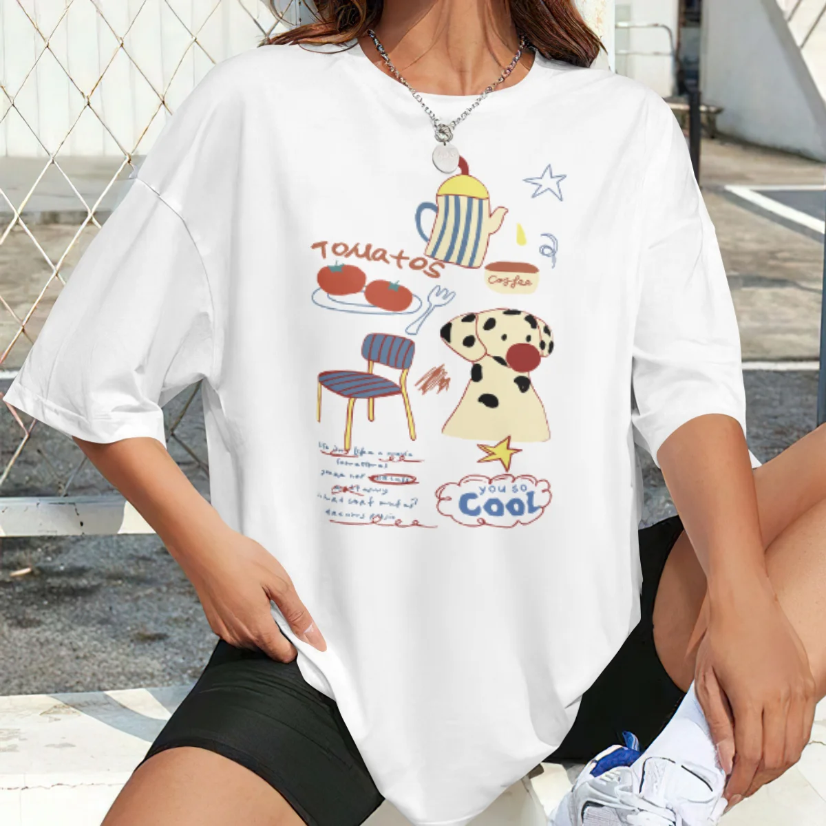 

1059 Женская футболка с принтом собаки в стиле Харадзюку, уличная футболка с эстетическим рисунком, хлопковая футболка с короткими рукавами, забавные женские топы, одежда, женские футболки