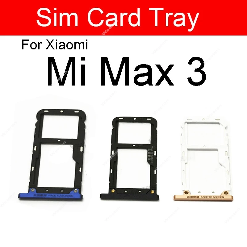 SIM Card Tray Socket Slot Holder Adapter For Xiaomi Mi Max 2 3 Mix 2 2S 3 SIM & SIM / TF Card Tray Adapter Replacement Parts