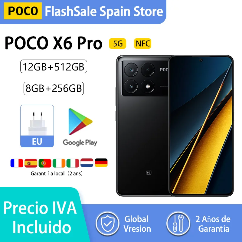 POCO X6 Pro 5G Smartphone NFC dimension 8300-Ultra 120Hz 64MP camera charge 67W 5000mAh global version