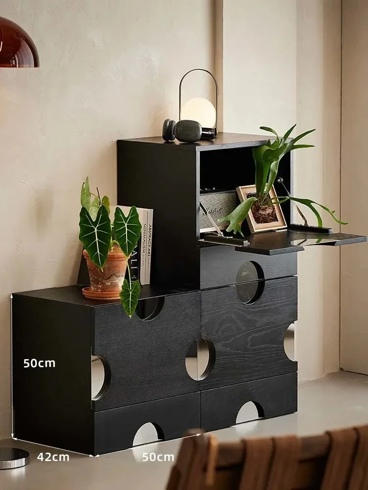 

Легкий роскошный шкафчик из цельного дерева, простой настенный шкаф для гостиной, спальни, комбинированный шкаф для телевизора High Sense