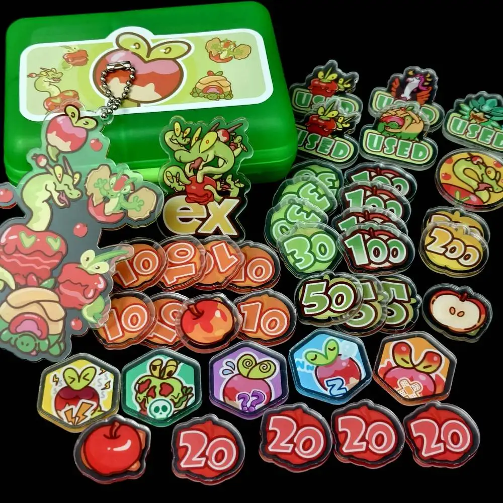 Selbstgemachter Applin-Schadenszähler, Applin-Brettspiel-Kartenkampf-Zubehör, Schadenszähler, Anime-Karten, Geschenkspielzeug