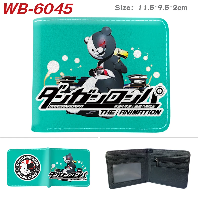 

Anime Danganronpa Men Wallets Cartoon Monokuma Short Women Purse with Coin Bag