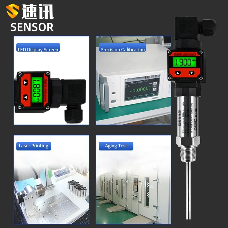 

LCD Integrated Temperature Transmitter PT100 -50-300C Thermal Resistance Sensor 4-20mA RTD Temperature Sensor 0-10V