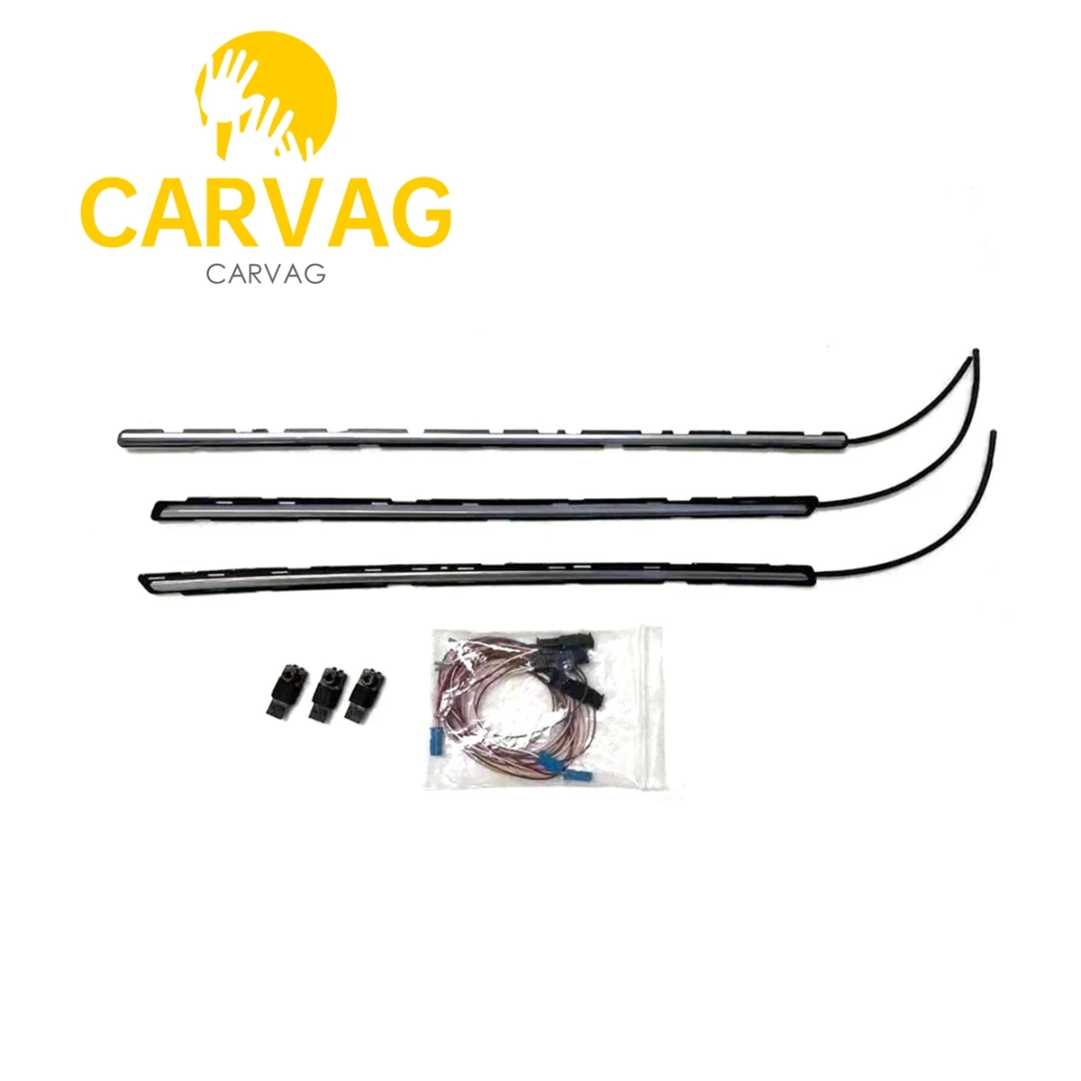 For VW Golf 7 7.5 Instrument Panel Trim Light Guide strip + Rear Door Ambient Light White Outline Light