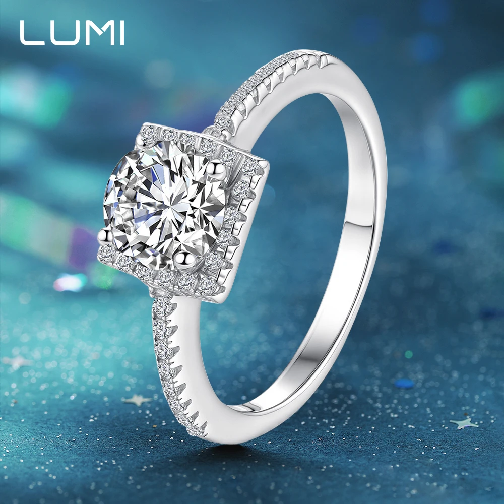 

1cctw Moissanite Ring Hypoallergenic 925 Sterling Silver Beautiful Bride Ring Premium Party Wedding Jewelry Gift