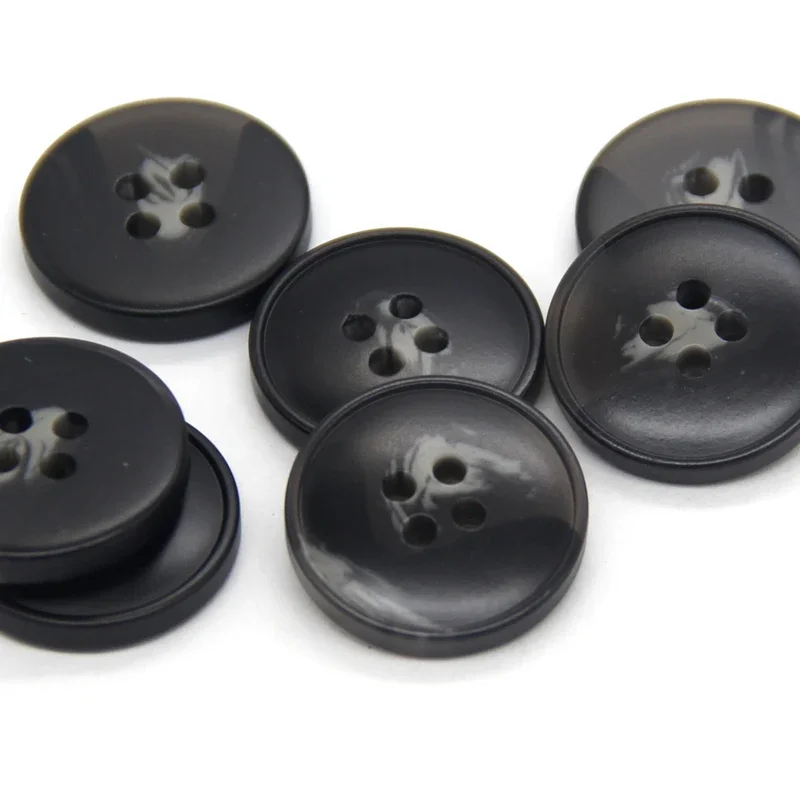 HENGC 4 Holes Classical Imitation Horn Resin Buttons For Clothes Man Coat Suit Jacket Handmade Decorations Sewing Accessories