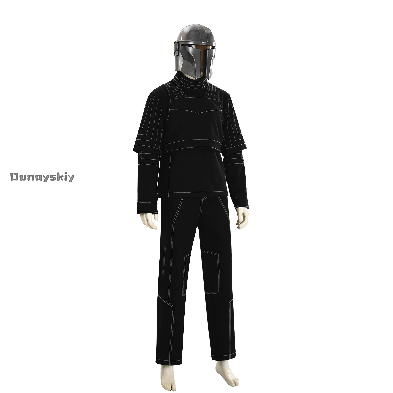 Din Djarin Cosplay Costume Mandalore Outfits with Cloak Adult Mens Character Helmet Accessory Halloween Disguise Ornament Props view 2