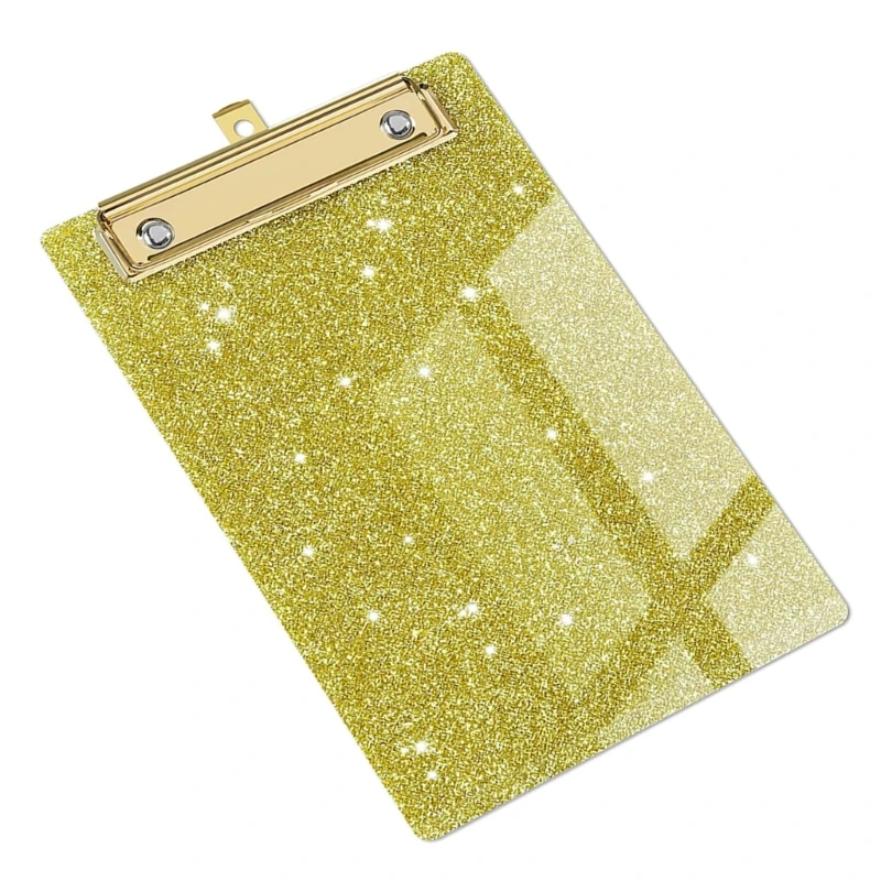 Sparkling Glitter Clipboard with Low Metal Clip and Hanging Hole for Office Dropship