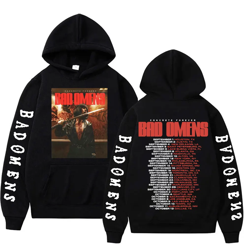 

Best Famous Rock Band Bad Omens Concrete Forever Graphic Hoodie Male Fleece Cotton Hoodies Men Women Gothic Oversized Sweatshirt