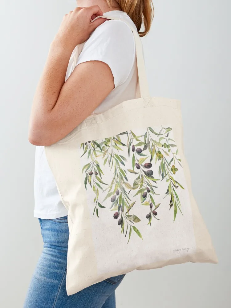 

Olive Branch Watercolor Tote Bag custom bags Cloth bags Canvas stote bag tote bag screen