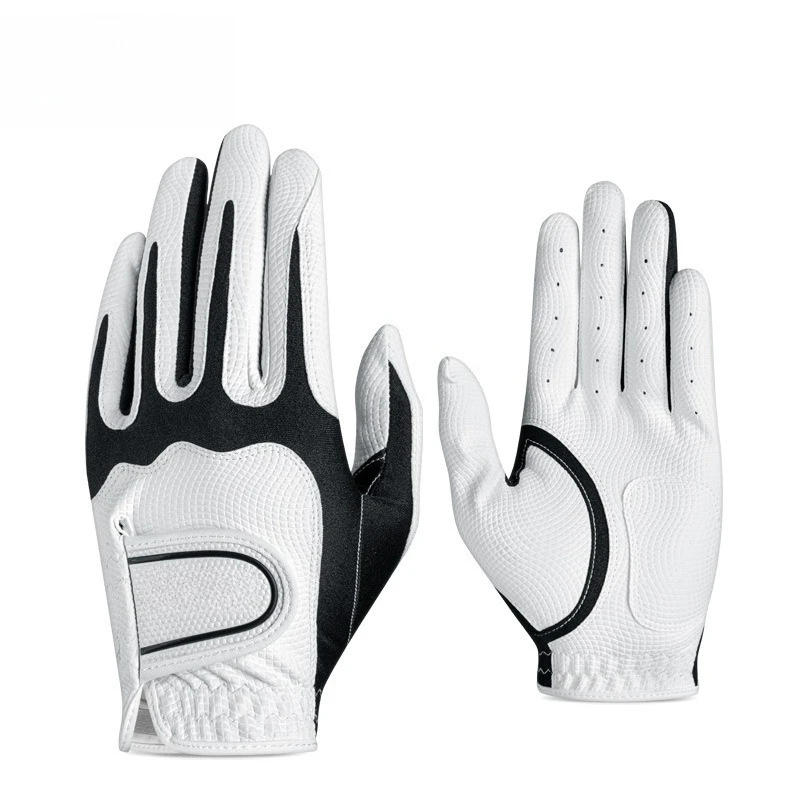 

Golf gloves Men's PU gloves, wear-resistant non-slip elastic breathable Velcro sports gloves