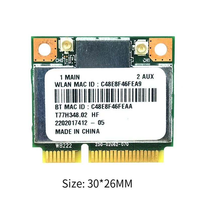 AR5B22 AR9462 WiFi Card+Internal Antennas 300Mbps 2.4G/5G Dual Band BT4.0 Mini PCl-E WiFi Adapter for Windows7/8/10-DTB3 view 4