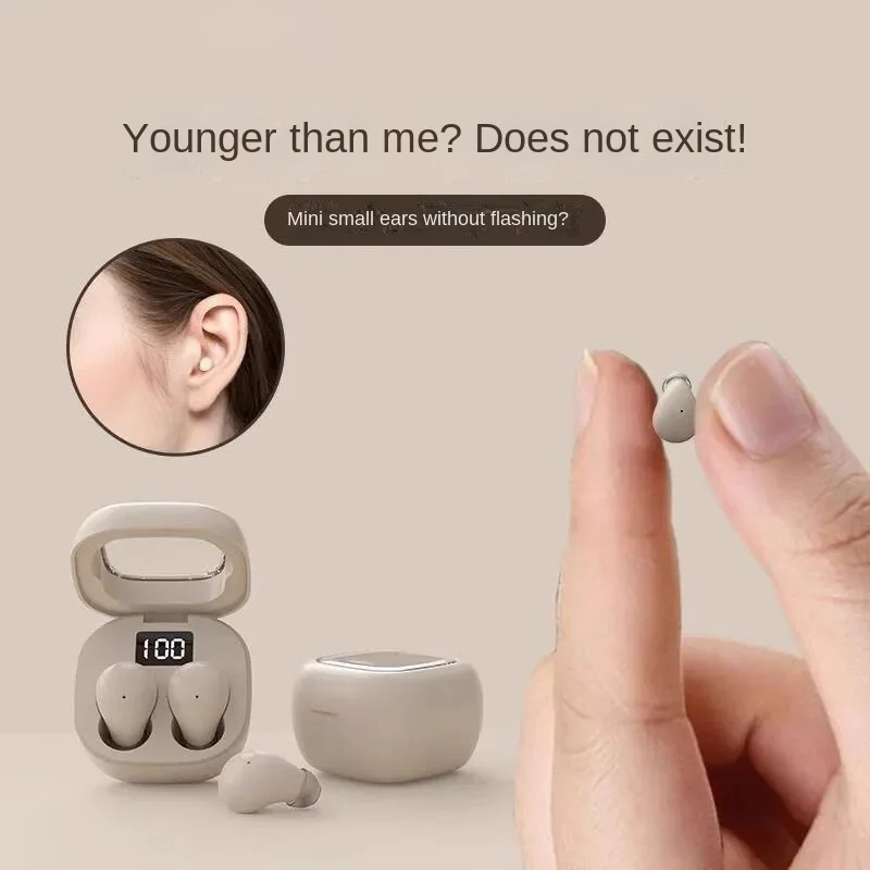 

Super Mini Invisible Sleep Tws Wireless Bluetooth earbuds workout Noise Cancellation Wear No Flashing Light Dolby Sound