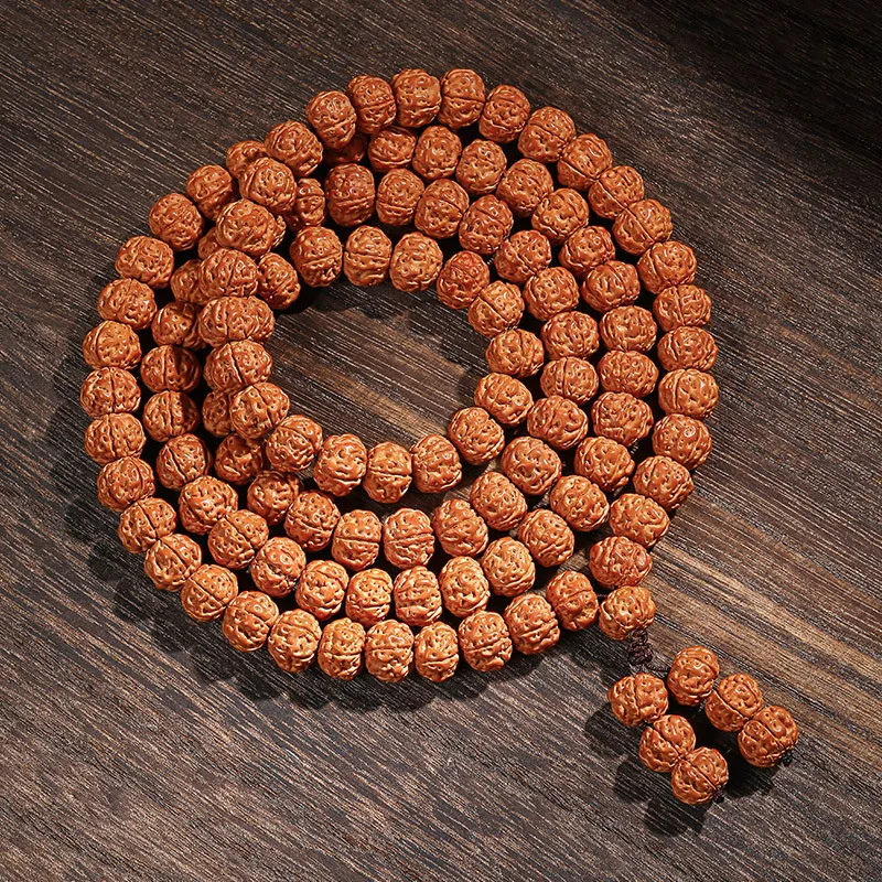 

Authentic Indonesian108Small King Kong Bodhi Bracelet for Men, Play with Bodhi Beads Necklace, Bodhi Seed Cultural Play Bracelet