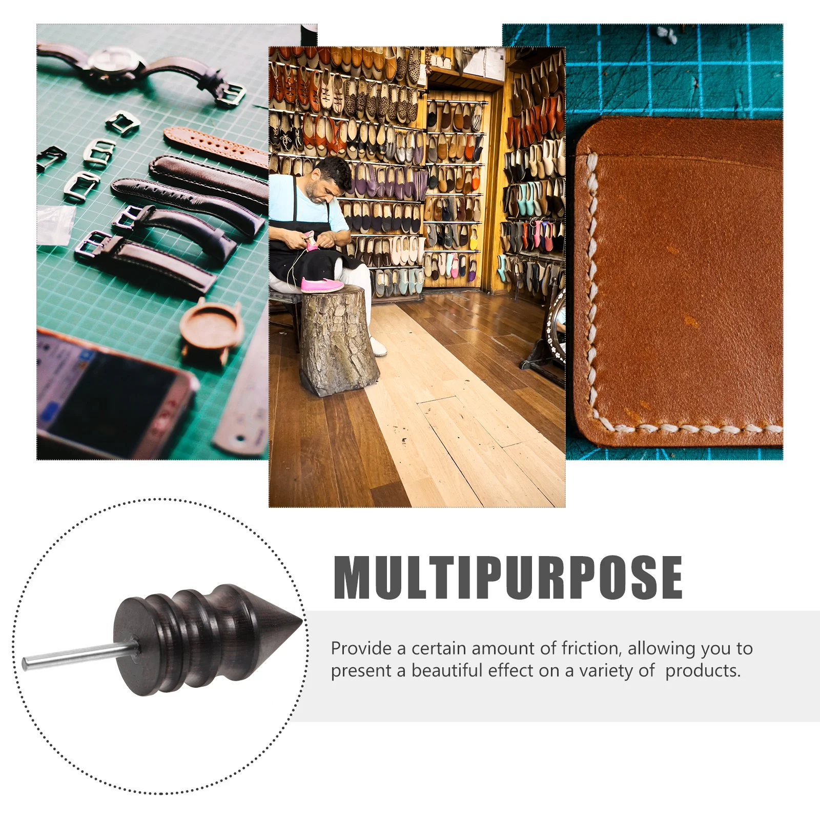 

Metal Wood Burnisher Polishing Rod for Handwork Edge Burnisher DIY Craft Project Tool Polishing Burnishing Tool