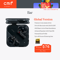 Global Version Nothing Ear 2024 Earphones 45dB ANC Hi-Res Audio with LDAC&LHDC 11mm Driver Support 8-Band EQ Newest