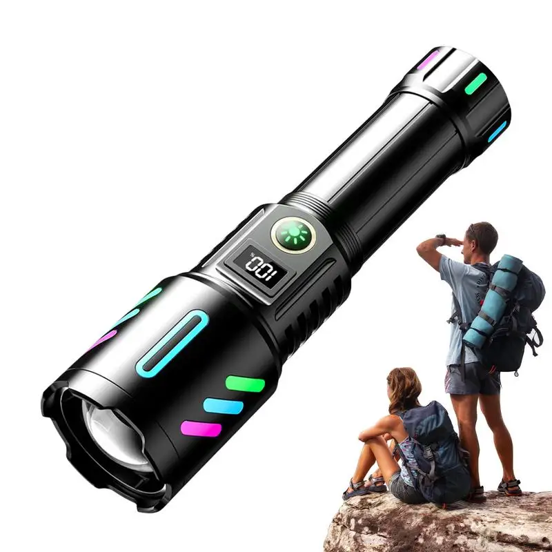 

High Strong Power Led Flashlights Emergency Spotlights Zoom USB Rechargeable Camping Torch