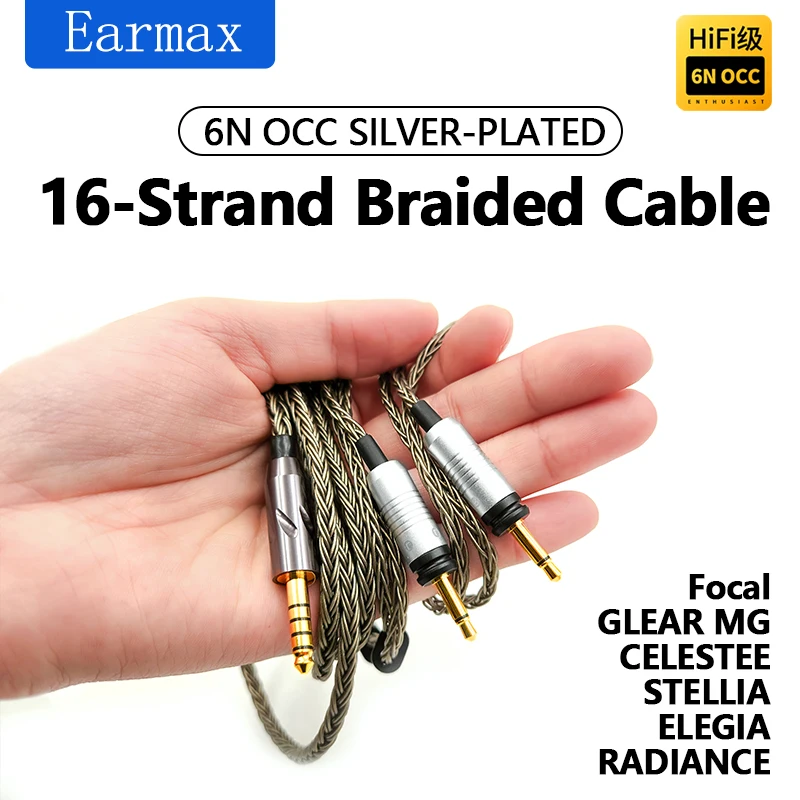 Imagem -05 - Cabo de Áudio Substituível 16 Core 4.4 mm 2.5 mm Balanced Upgrade Fusion mg Stellia Elegia Celestee Fone de Ouvido