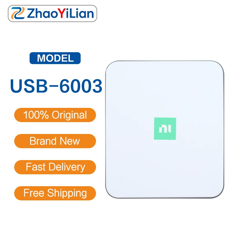 For National Instruments USB-6003 Multifunction USB DAQ 16AI 16Bit 100kS/s 4AO 12DIO Counter Test Module