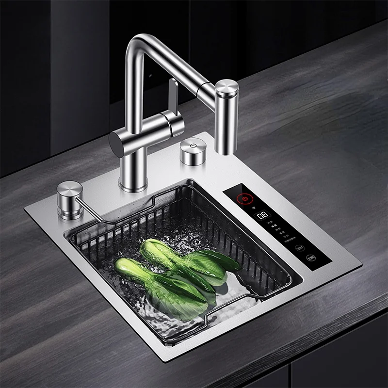 304 Stainless Steel Sink Ultrasonic  Kitchen Sinks Smart Purifying Kitchen Single Sinks