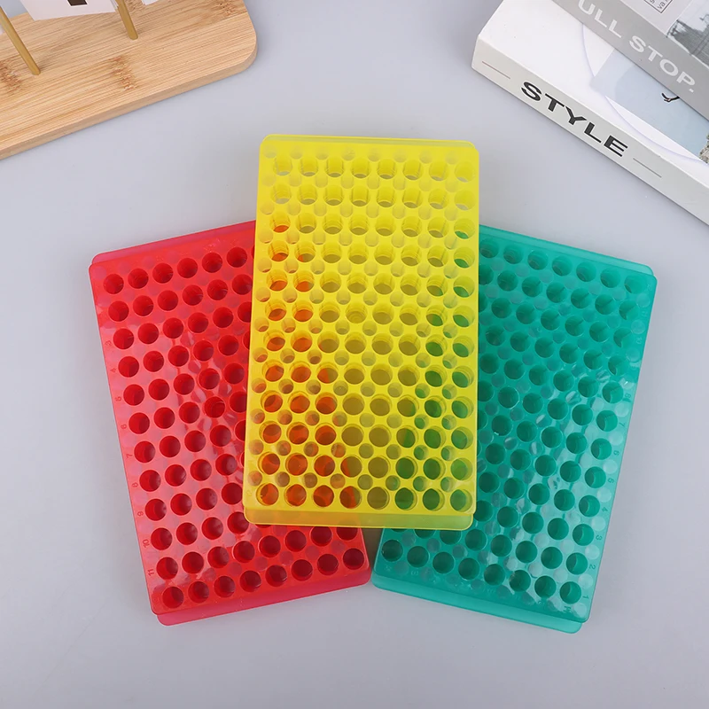 96 Hole Plastic Centrifugal Test Tube Rack 2 Side 0.5ml/1.5ml/2ml Centrifuge Vial Tube Bracket Laboratory Supplies PCR Tube Rack