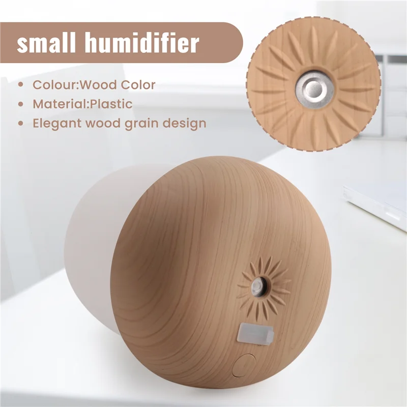 Humidificadores pequeños para dormitorio - Mini humidificador personal de escritorio de 400 ml, humidificadores portátiles de niebla fría para habitación de bebé