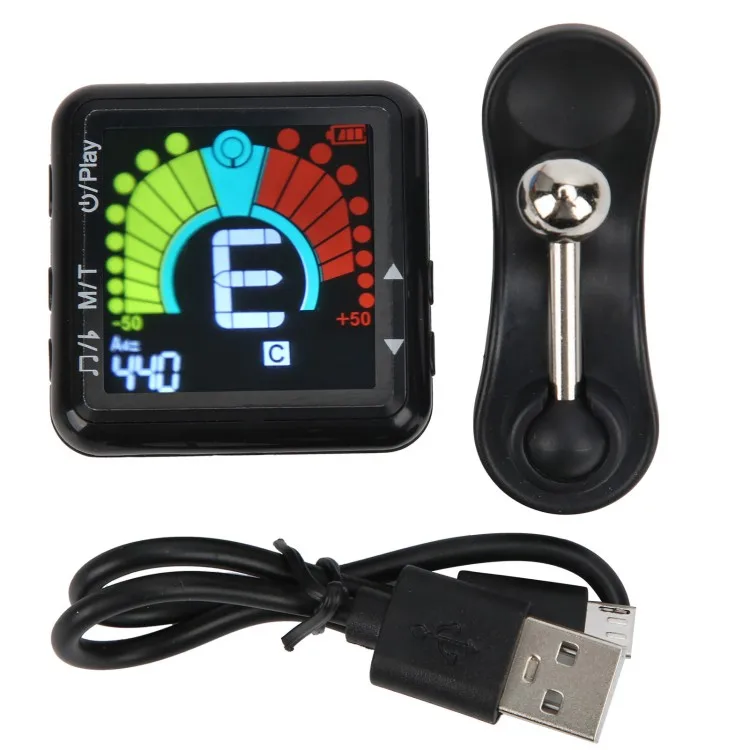 

Metronome Tuner Clip On Rechargeable 2 in 1 Multifunctional String Instrument Tuning Device