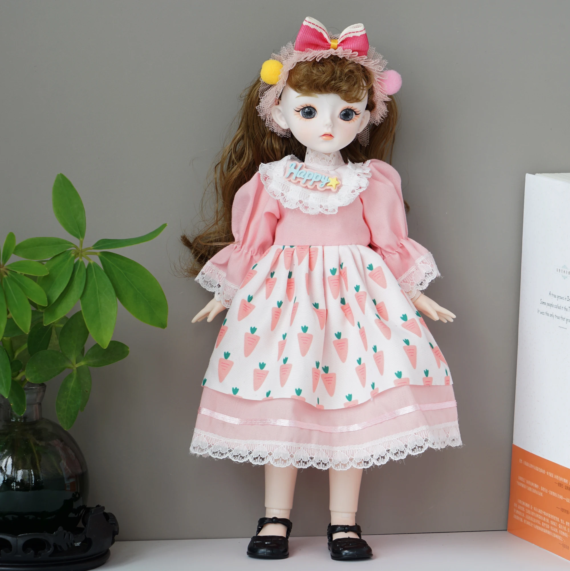 1/6 BJD Doll 28cm 11 Inch Multi-joint Moveable Full Set Outfit Cute Girl Dress Up Toy Desktop Photography Decor Birthday Gift