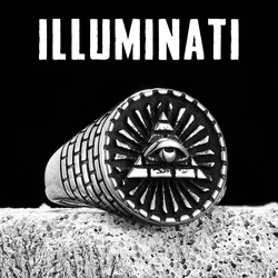 Masonic Illuminati Eye Men Rings Stainless Steel Women Jewelry Vintage Punk Rock Cool Stuff Fashion Accessories Gift Wholesale