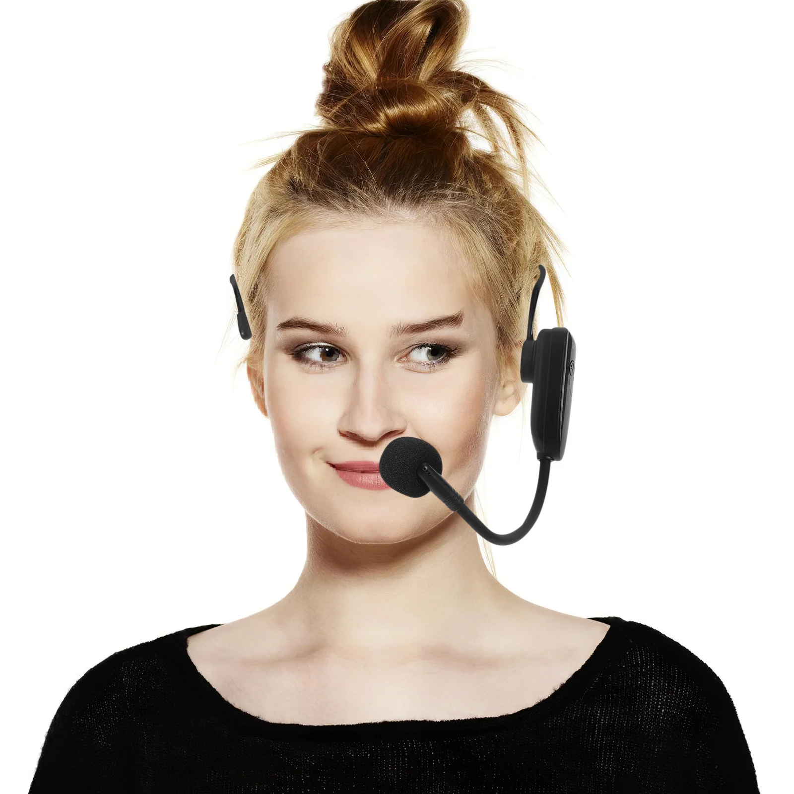 مجموعة واحدة من ميكروفون لاسلكي 2.4 جرام قابل لإعادة الشحن، ميكروفون خفيف الوزن، مضخم صوت للمعلم للتعليم والتحدث #6