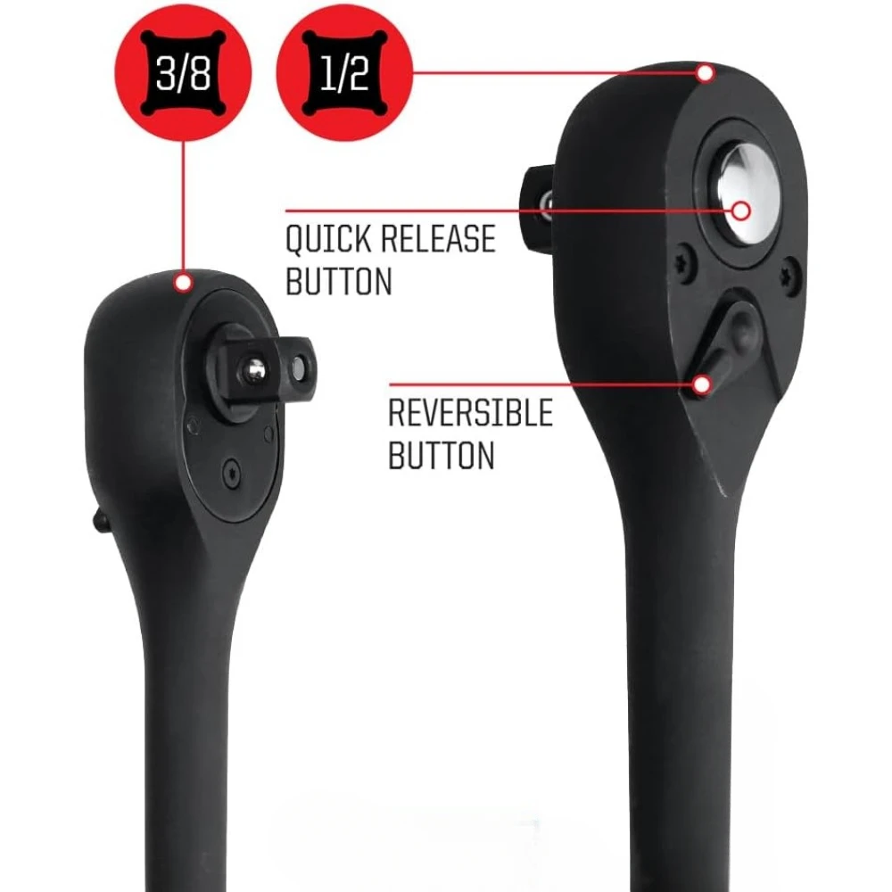 Conjunto de soquetes de impacto, profissional, SAE/Métrico