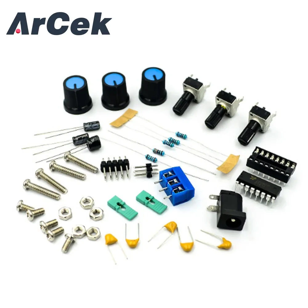 XR2206 Signal Generator Producer Function Generator Board DIY Kit Module Sine Triangle Square Output 1HZ-1MHZ + Case