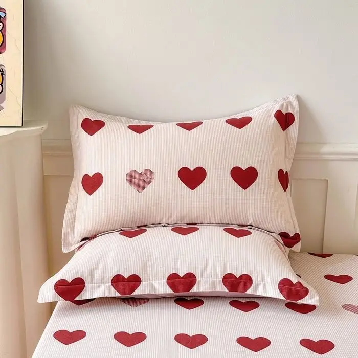 2-Pack 100% Cotton Thickened Eco-Flannel Pillowcases Soft Breathable Pillow Covers Ideal Home Bedroom Dormitory Use