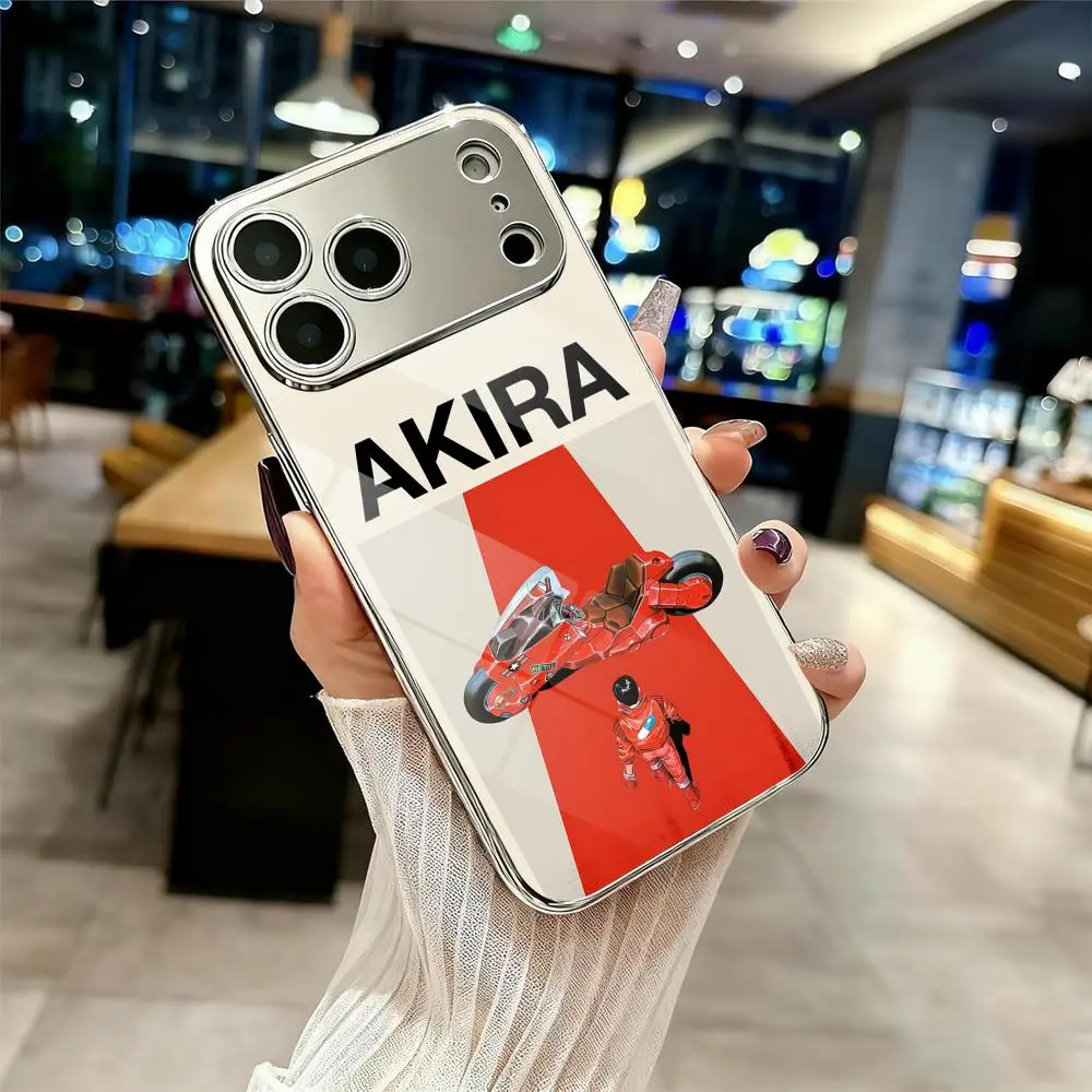 A-AkiraS Game Anime Phone Case For iPhone 17 16 15 14 13 12 Pro Max Electroplated Metal Bumper Case