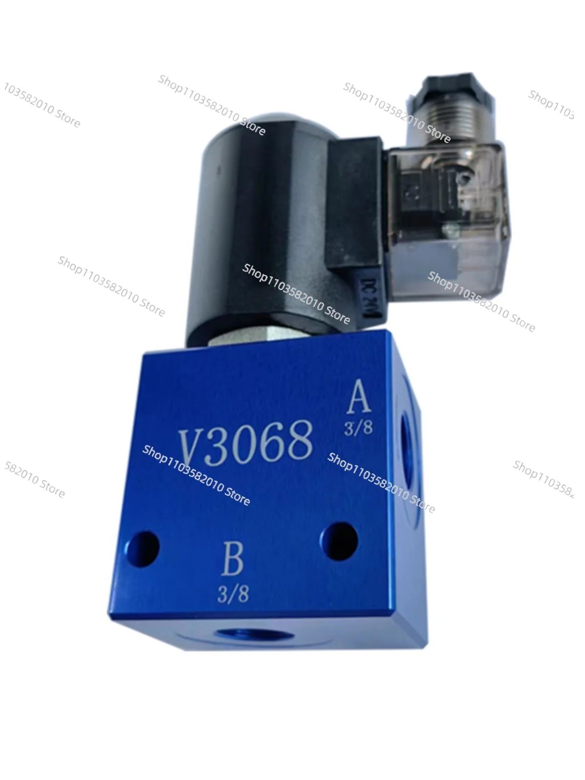 Hydraulic Electromagnetic Ball Valve with Oil Circuit Block V3068, Normally Closed Pressure Maintaining Voltage DC24