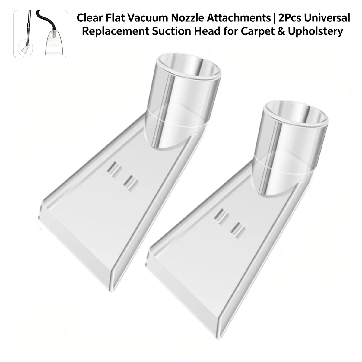 2Pcs Clear Carpet Vacuum cleaner Nozzle 32mm ID 39mm OD Vacuum Cleaner Head Clear Transparent Upholstery Tool for Car Detailing
